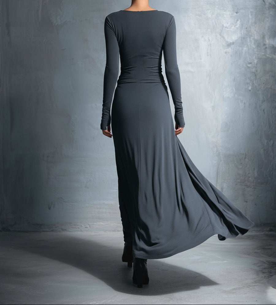 VITTORIA | Vestido maxi con nudo lateral