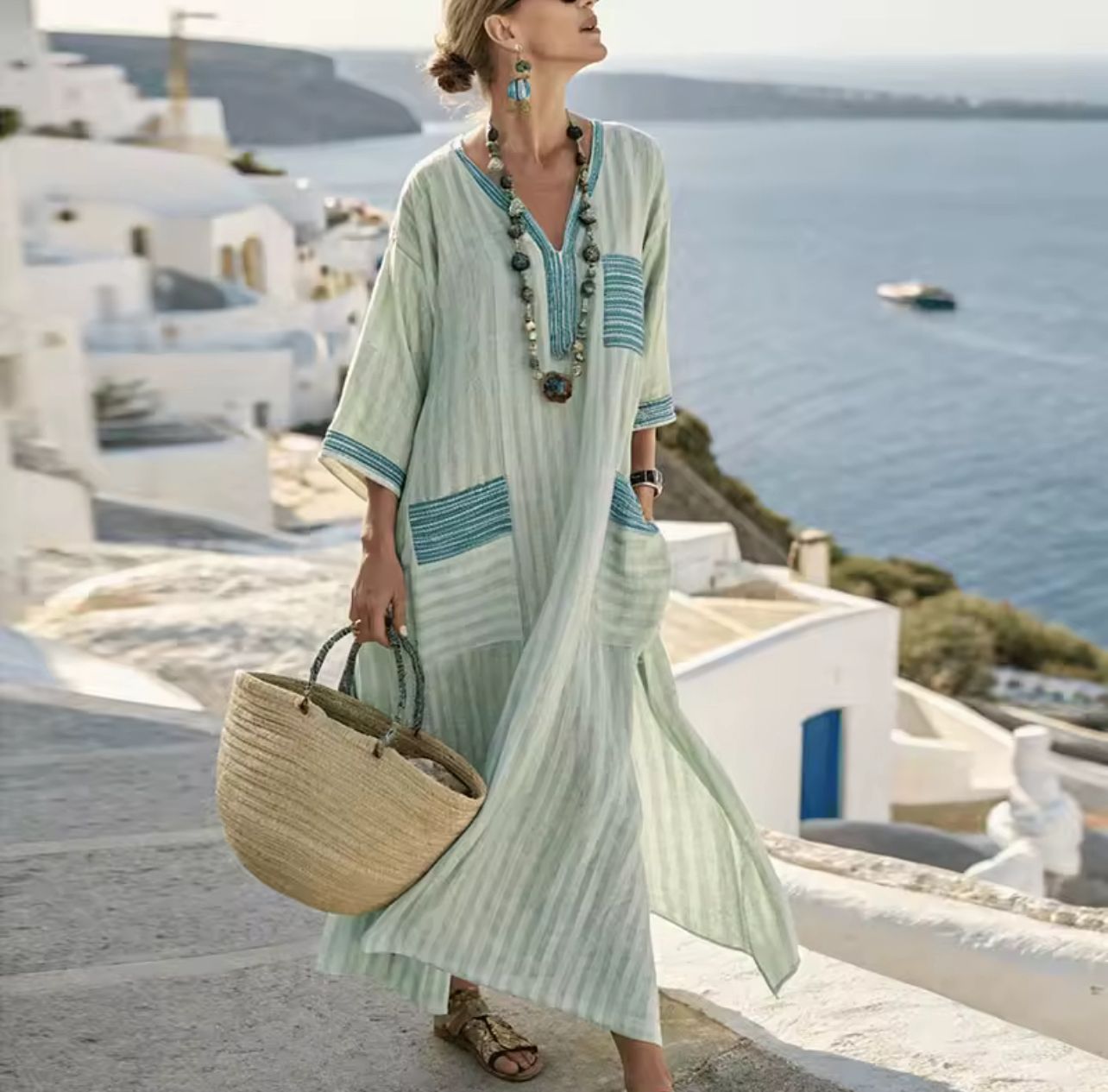 Elegante Mary - Vestido Largo de Playa para un Look Veraniego con Estilo