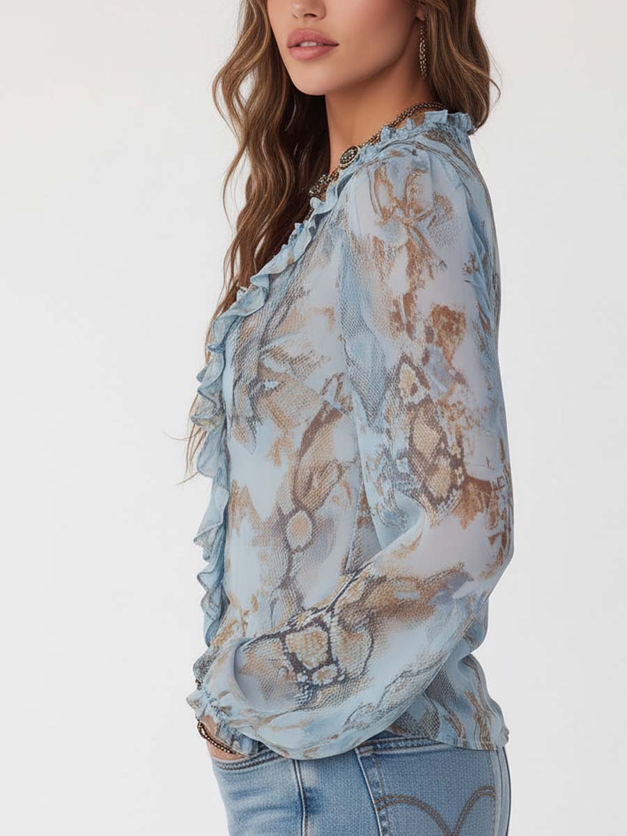 Marina · Blusa fruncida con cremallera dorada