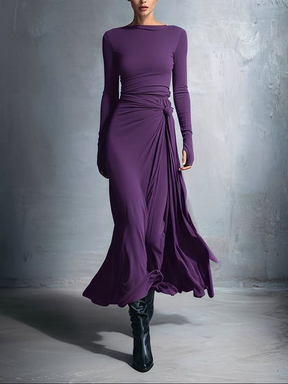 VITTORIA | Vestido maxi con nudo lateral