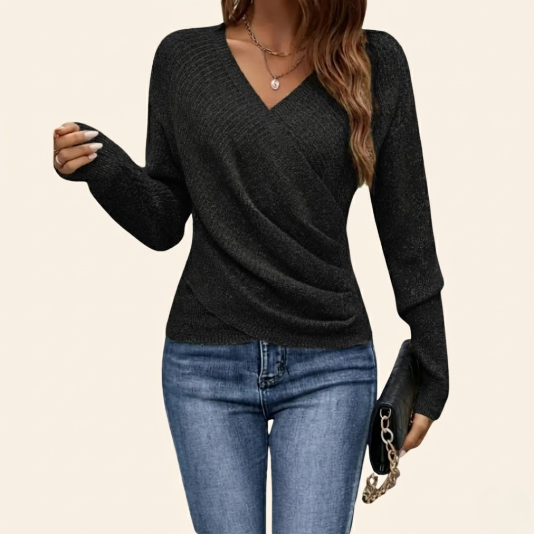 CLARISSA™ | Elegante top cruzado con escote en V