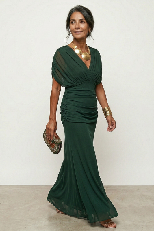 Rosanna™ | Vestido largo floral con escote en V