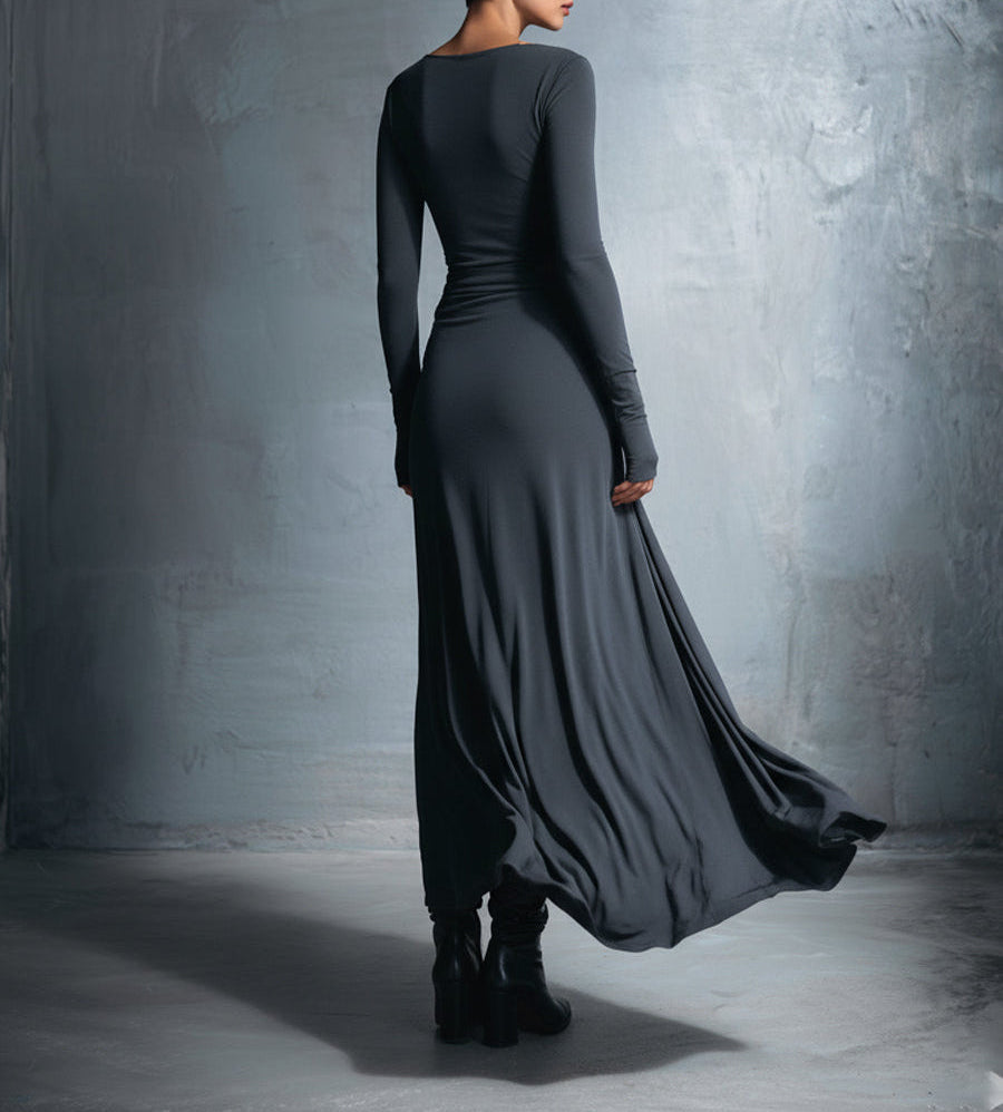 VITTORIA | Vestido maxi con nudo lateral