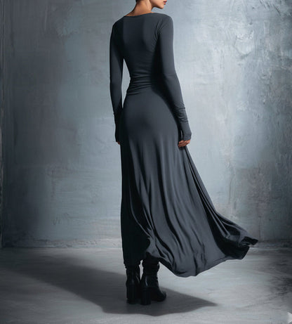 VITTORIA | Vestido maxi con nudo lateral