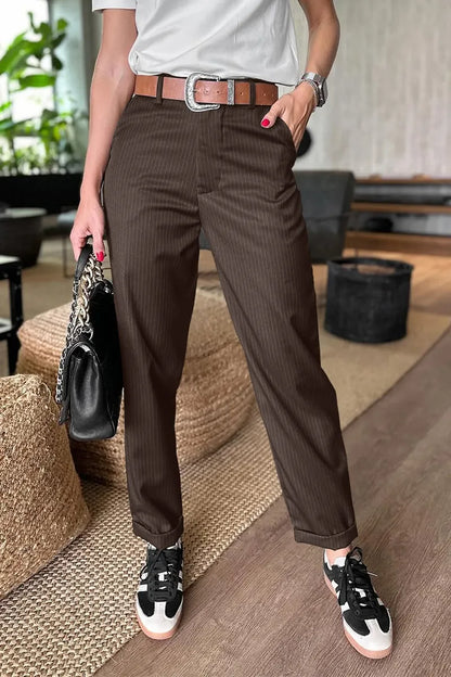 MATHILDA | Pantalón de rayas elegante que realza la figura