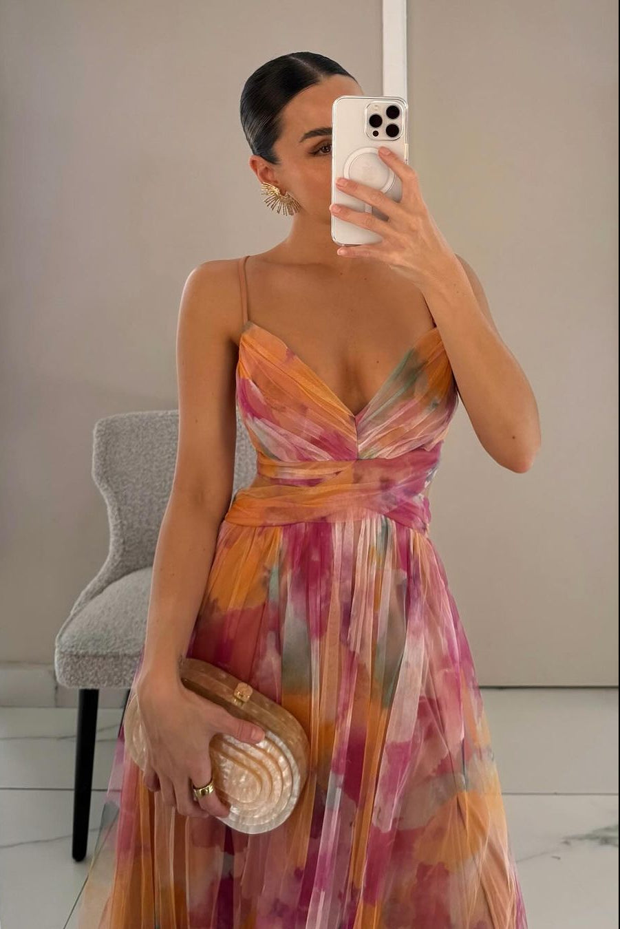 GISELLA | Maxi vestido encantador con estampado floral