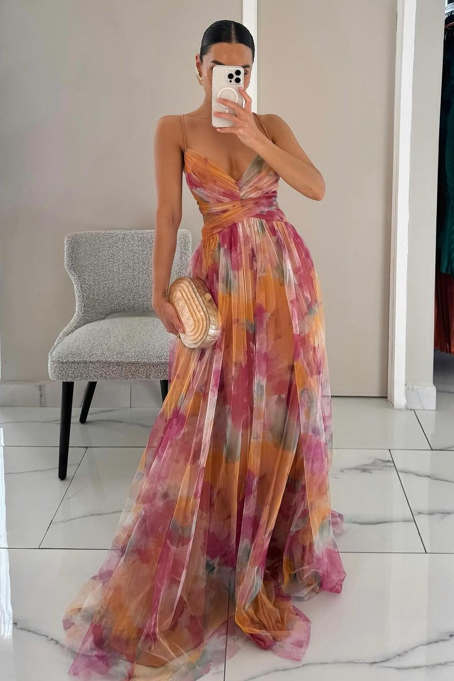 GISELLA | Maxi vestido encantador con estampado floral