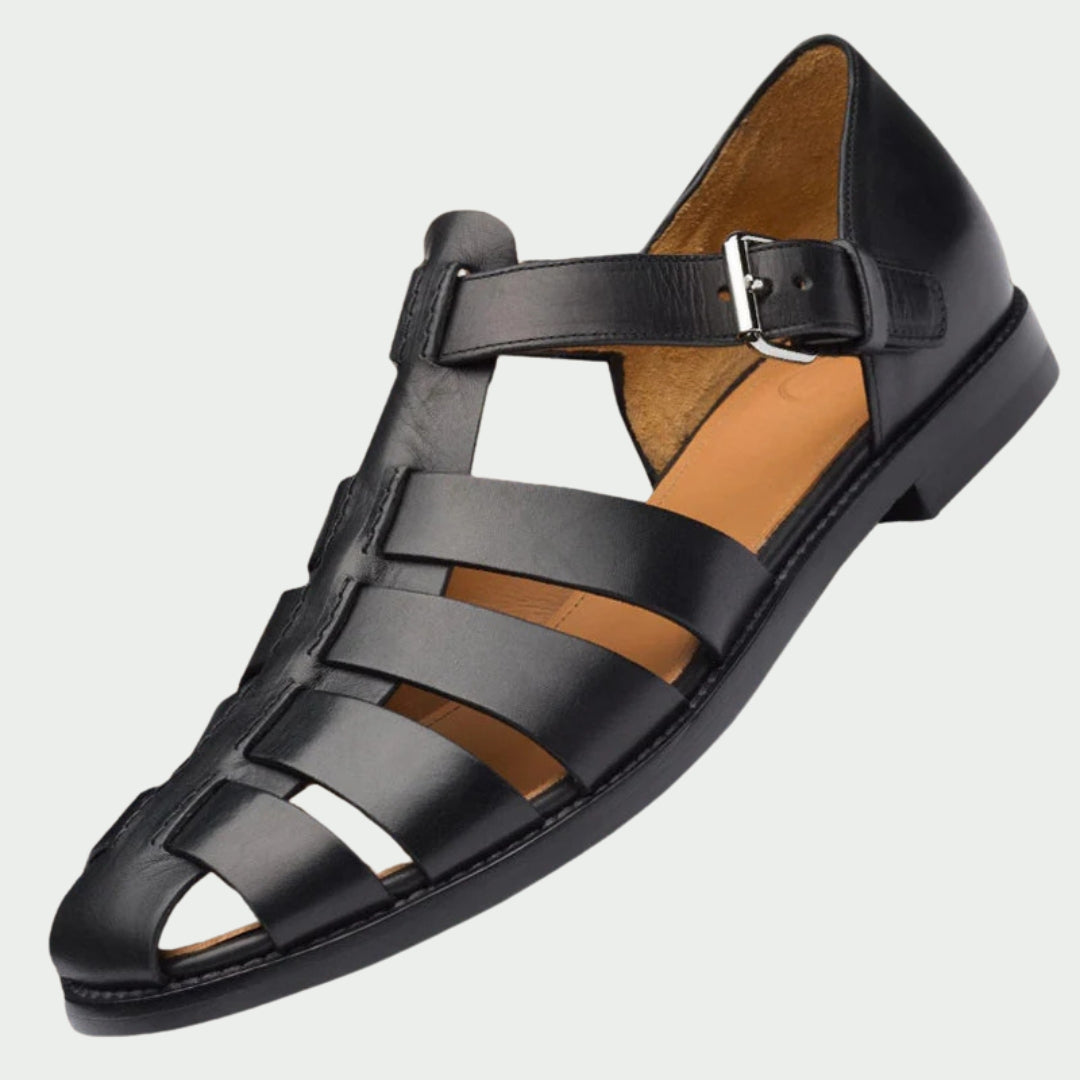 GIORDANO|SANDALIAS GLADIADOR DE PIEL
