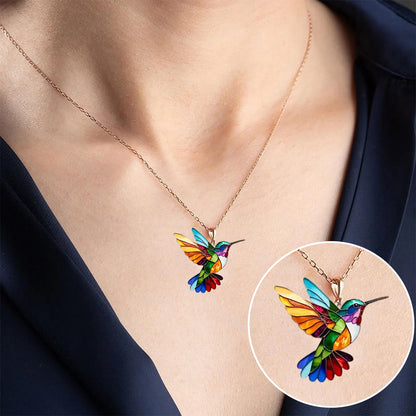 Hermoso collar de colibrí y aretes gratis – Oferta limitada