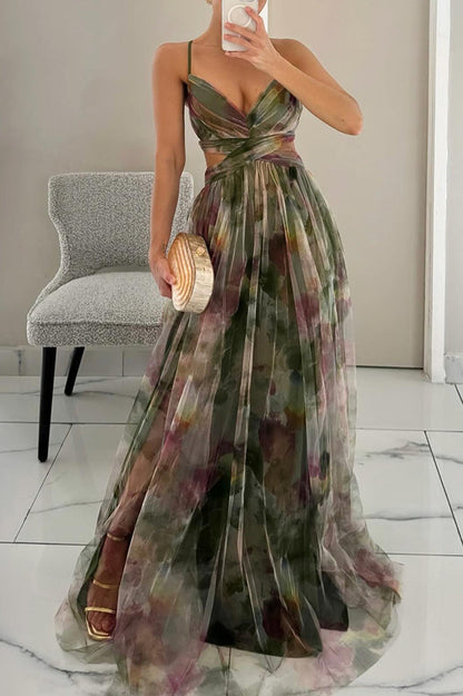GISELLA | Maxi vestido encantador con estampado floral