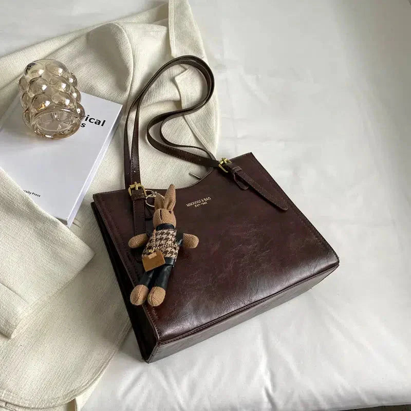 LENNA | Bolso de hombro vintage de piel vegana