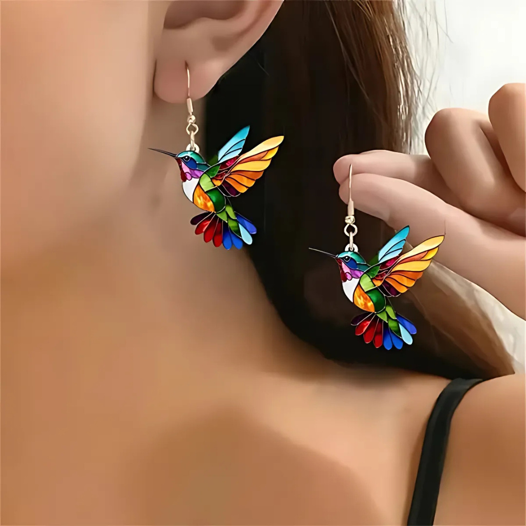 Hermoso collar de colibrí y aretes gratis – Oferta limitada