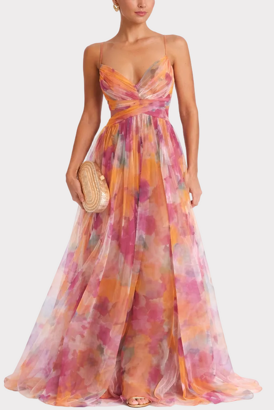 GISELLA | Maxi vestido encantador con estampado floral