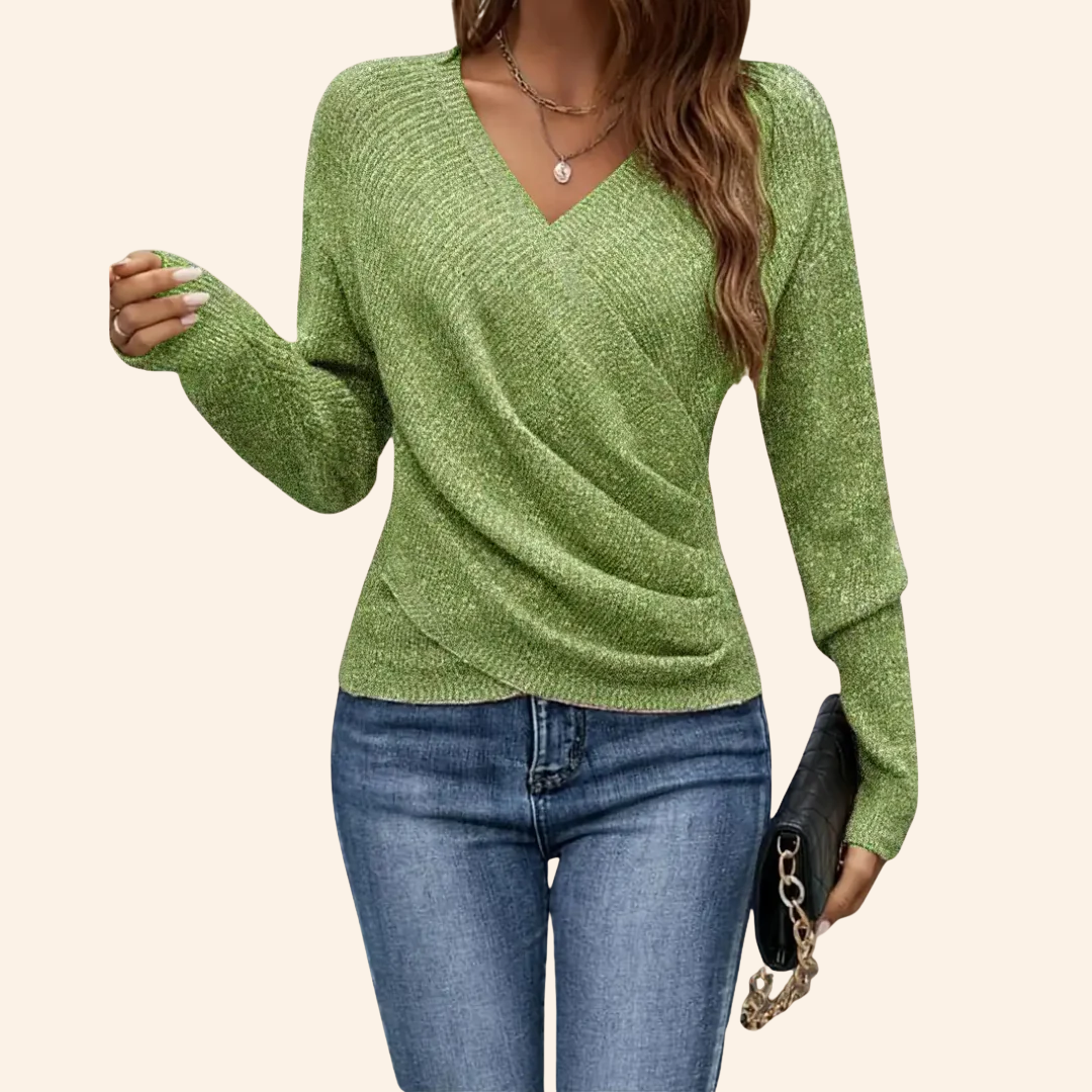 CLARISSA™ | Elegante top cruzado con escote en V