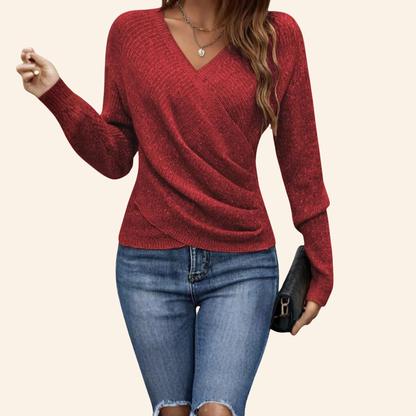 CLARISSA™ | Elegante top cruzado con escote en V
