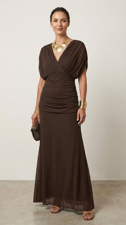 ROSANNA | Vestido largo floral con escote en V