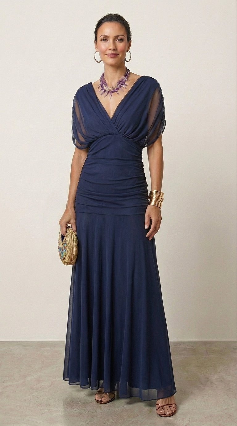 ROSANNA | Vestido largo floral con escote en V