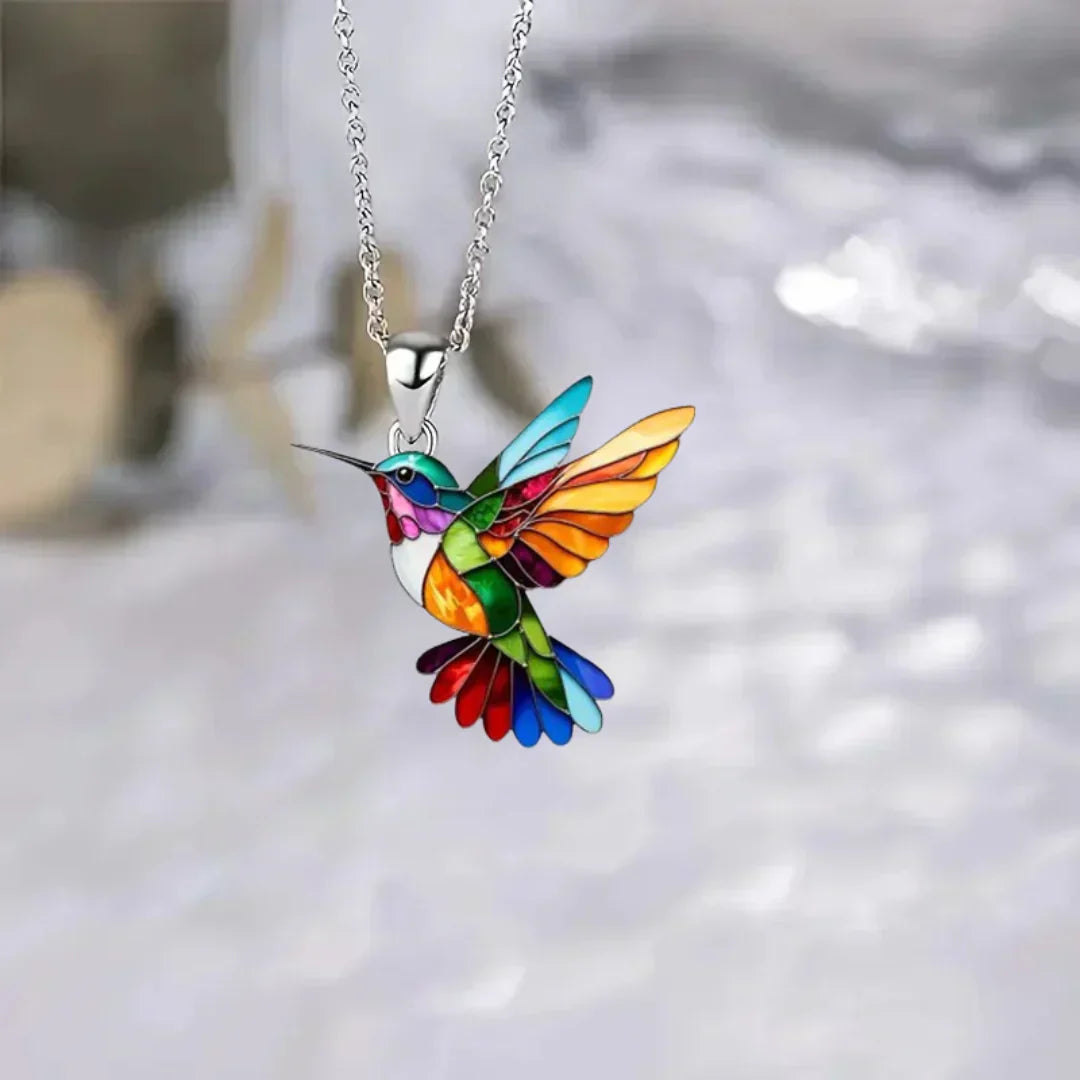 Hermoso collar de colibrí y aretes gratis – Oferta limitada