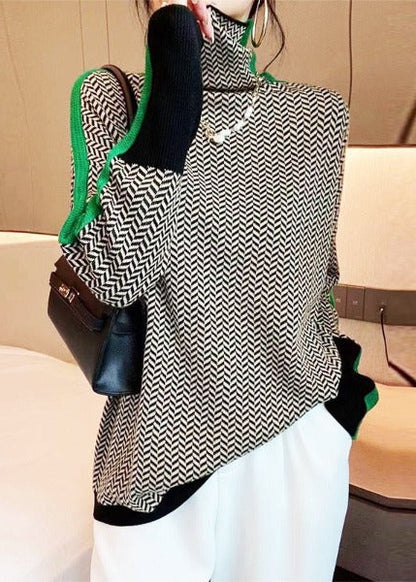 LIBRA | Jersey de cuello alto con rayas en contraste