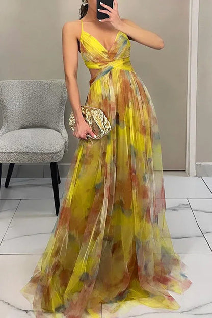 GISELLA | Maxi vestido encantador con estampado floral