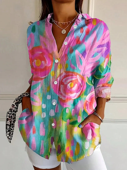 SINA™ | Blusa con estampado colorido