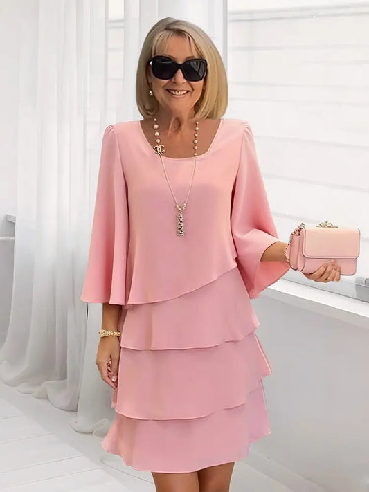 CATHERINE | Vestido con Volantes de Confort Elegante