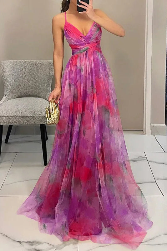 GISELLA | Maxi vestido encantador con estampado floral