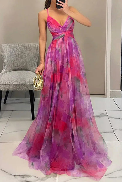 GISELLA | Maxi vestido encantador con estampado floral
