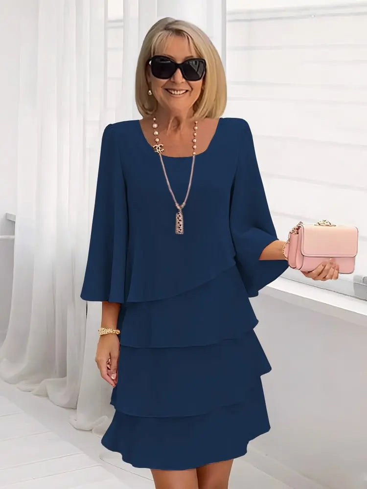 CATHERINE | Vestido con Volantes de Confort Elegante