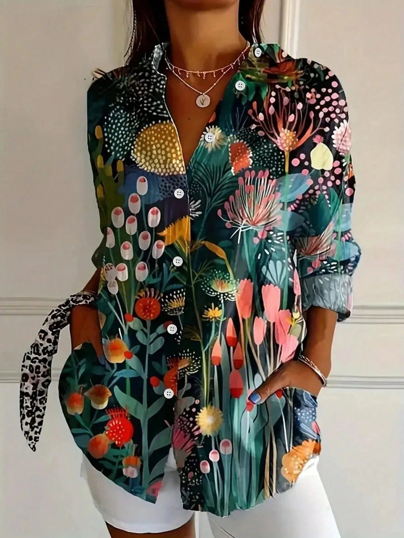 SINA™ | Blusa con estampado colorido