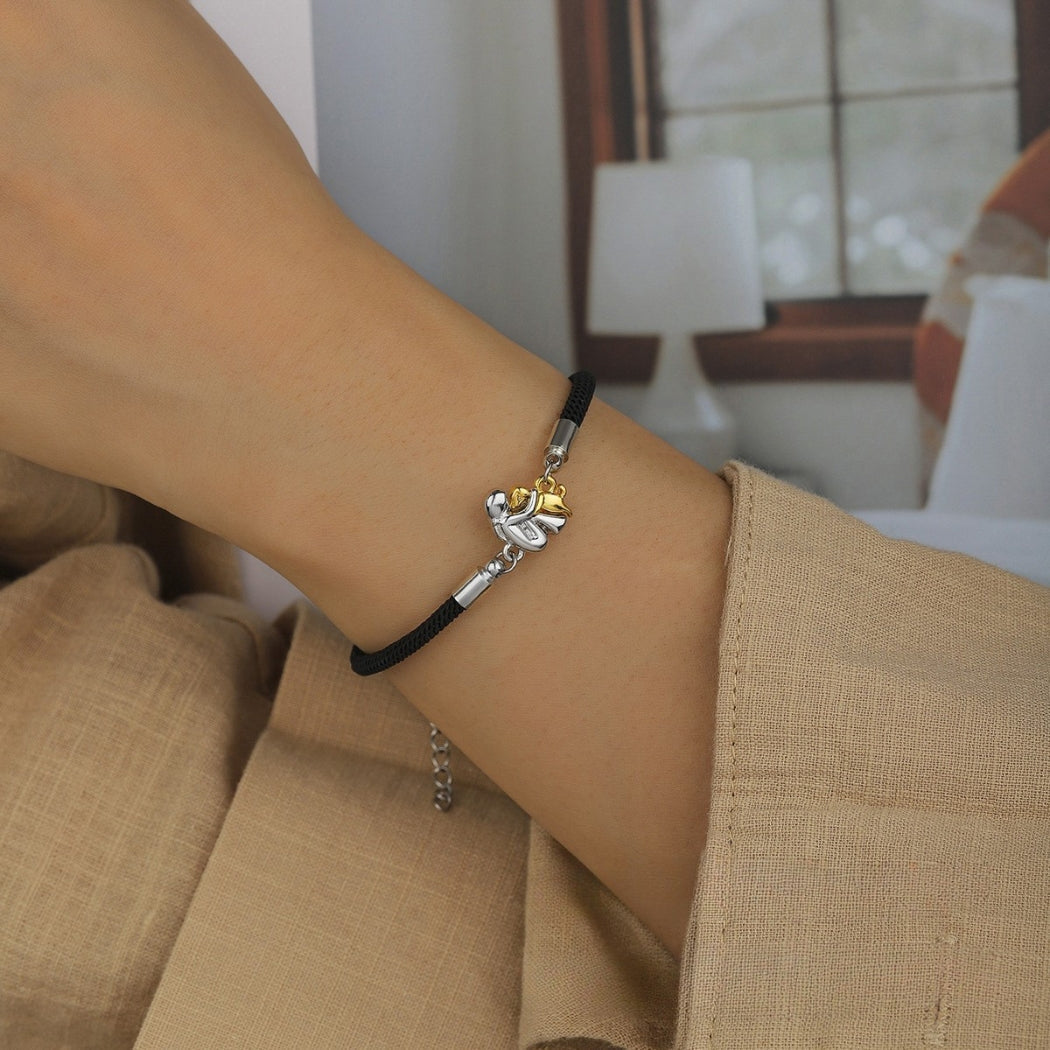 ANNE | Pulsera con cordón e icono de perro