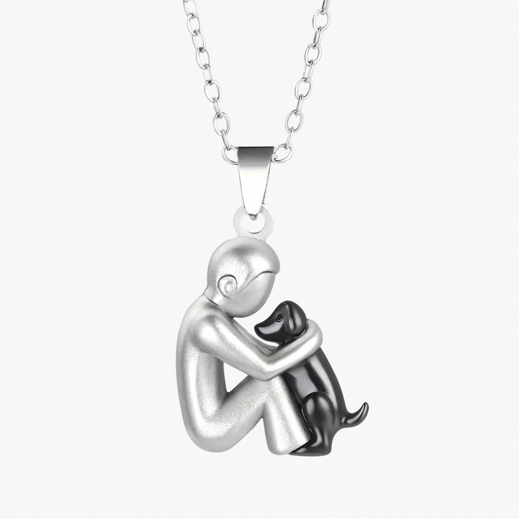 Collar con colgante de abrazo Perro