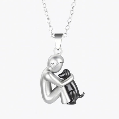 Collar con colgante de abrazo Perro