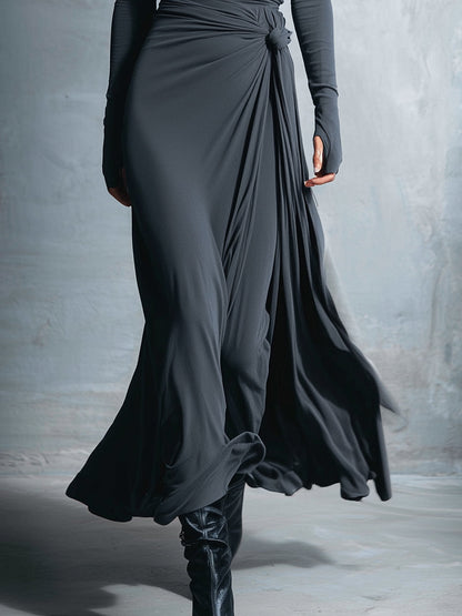 VITTORIA | Vestido maxi con nudo lateral