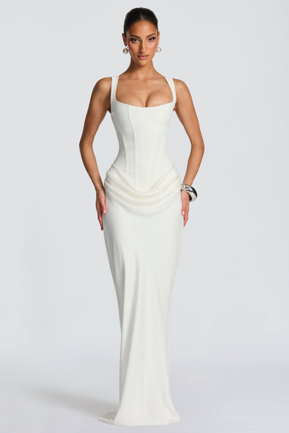 LEONOR | Vestido maxi de escote cuadrado