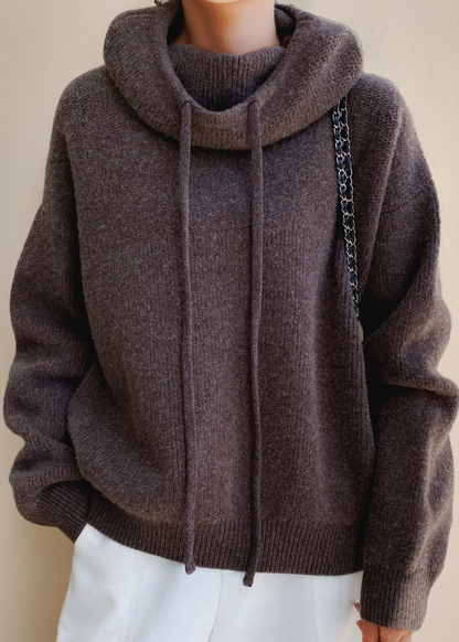 CHARLOTTE | Suéter de cuello alto de lana merino