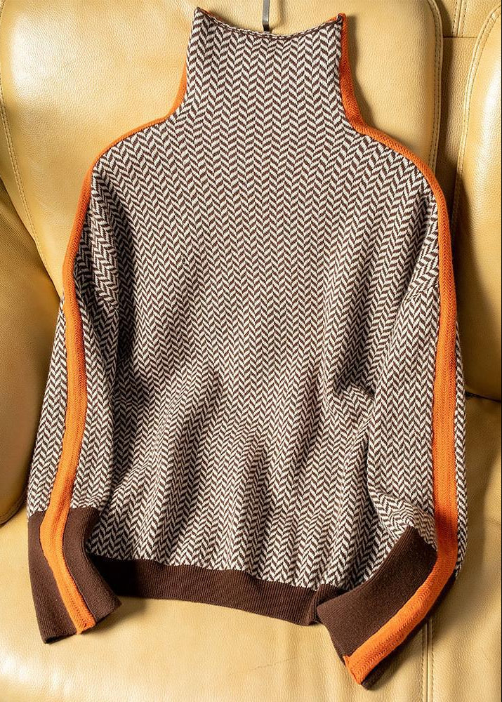 LIBRA | Jersey de cuello alto con rayas en contraste