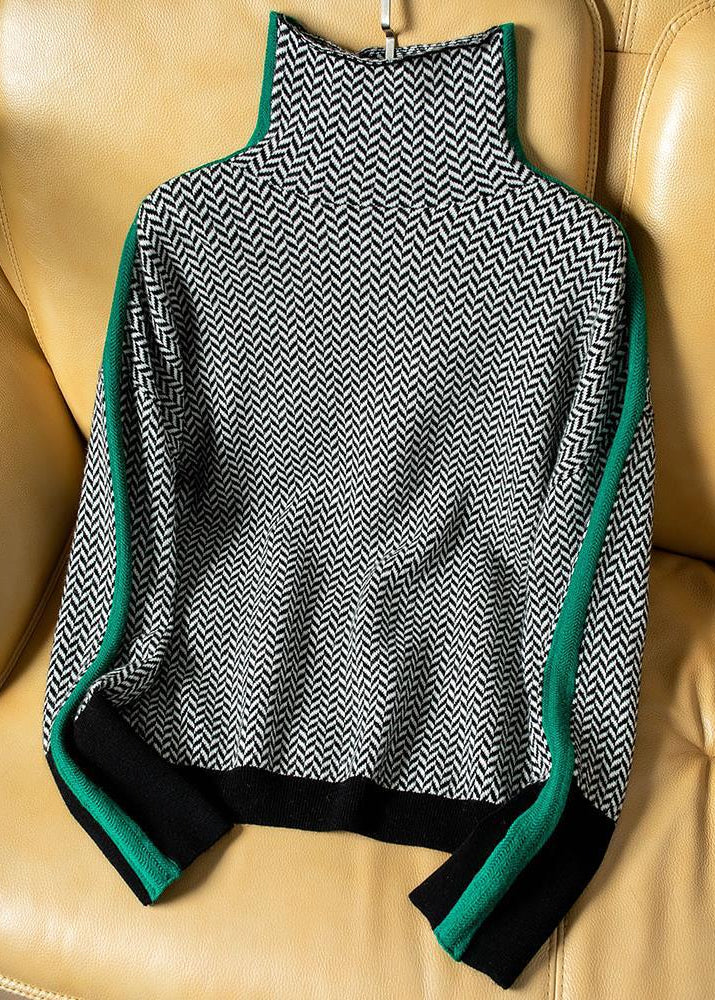 LIBRA | Jersey de cuello alto con rayas en contraste