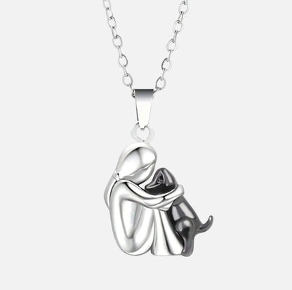 Collar con colgante de abrazo Perro