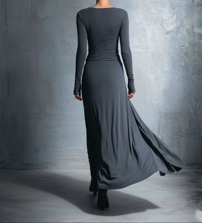 VITTORIA | Vestido maxi con nudo lateral