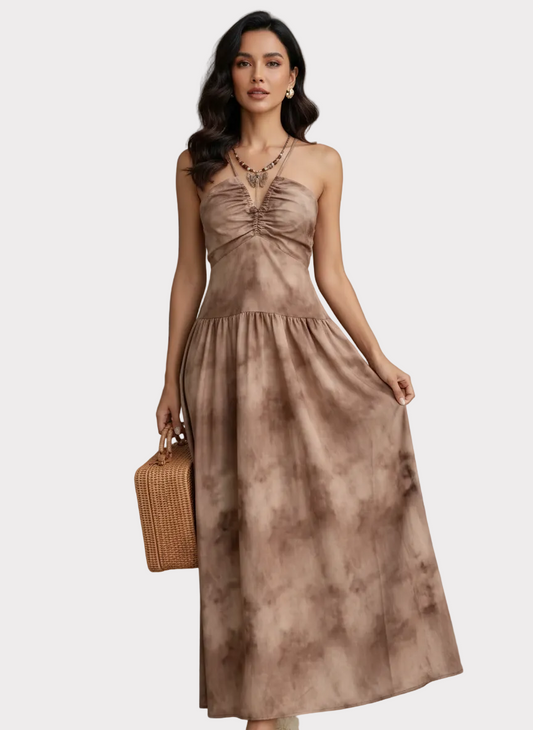 VALENTINA | Vestido maxi floral con hombros descubiertos