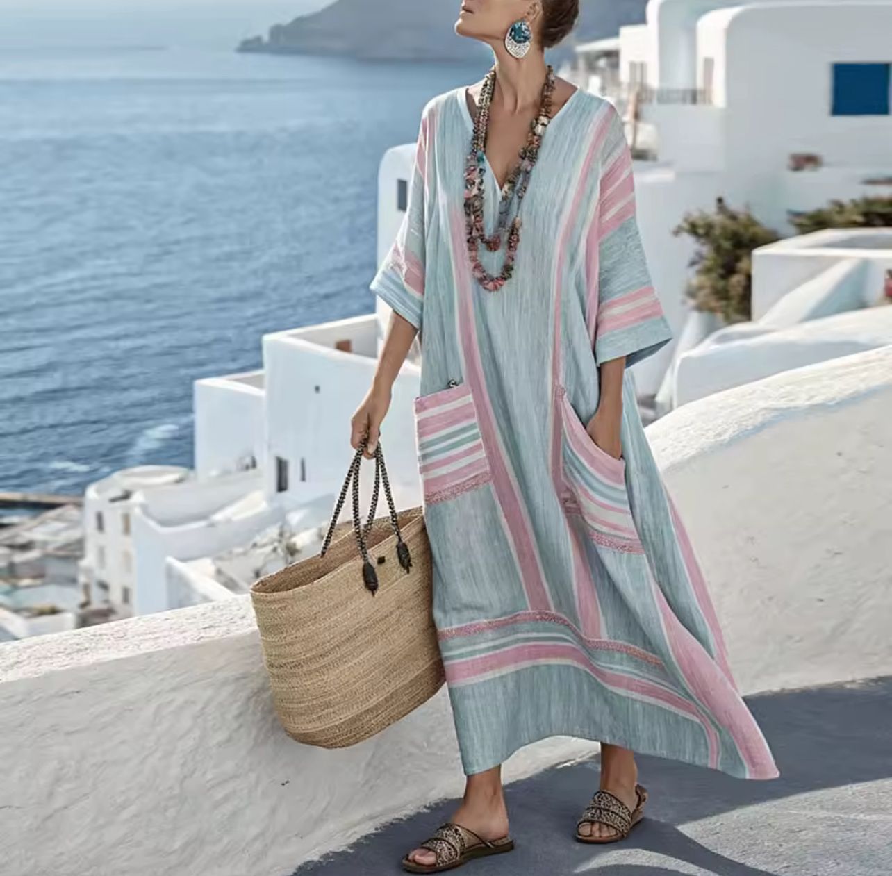 Elegante Mary - Vestido Largo de Playa para un Look Veraniego con Estilo