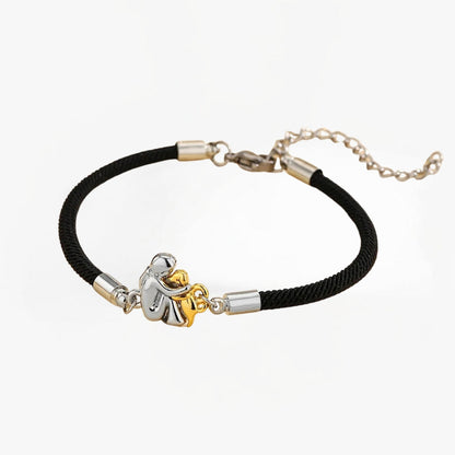 ANNE | Pulsera con cordón e icono de perro