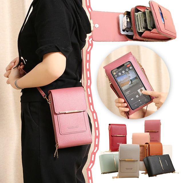 📱 Bolso ForeverBag® con pantalla táctil para mujeres – Compartimento para cargar el móvil, a prueba de robos y resistente al agua ✨